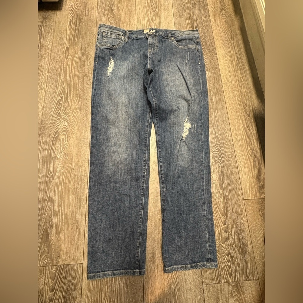 Kut Womens Celine slouchy boyfriend blue jeans